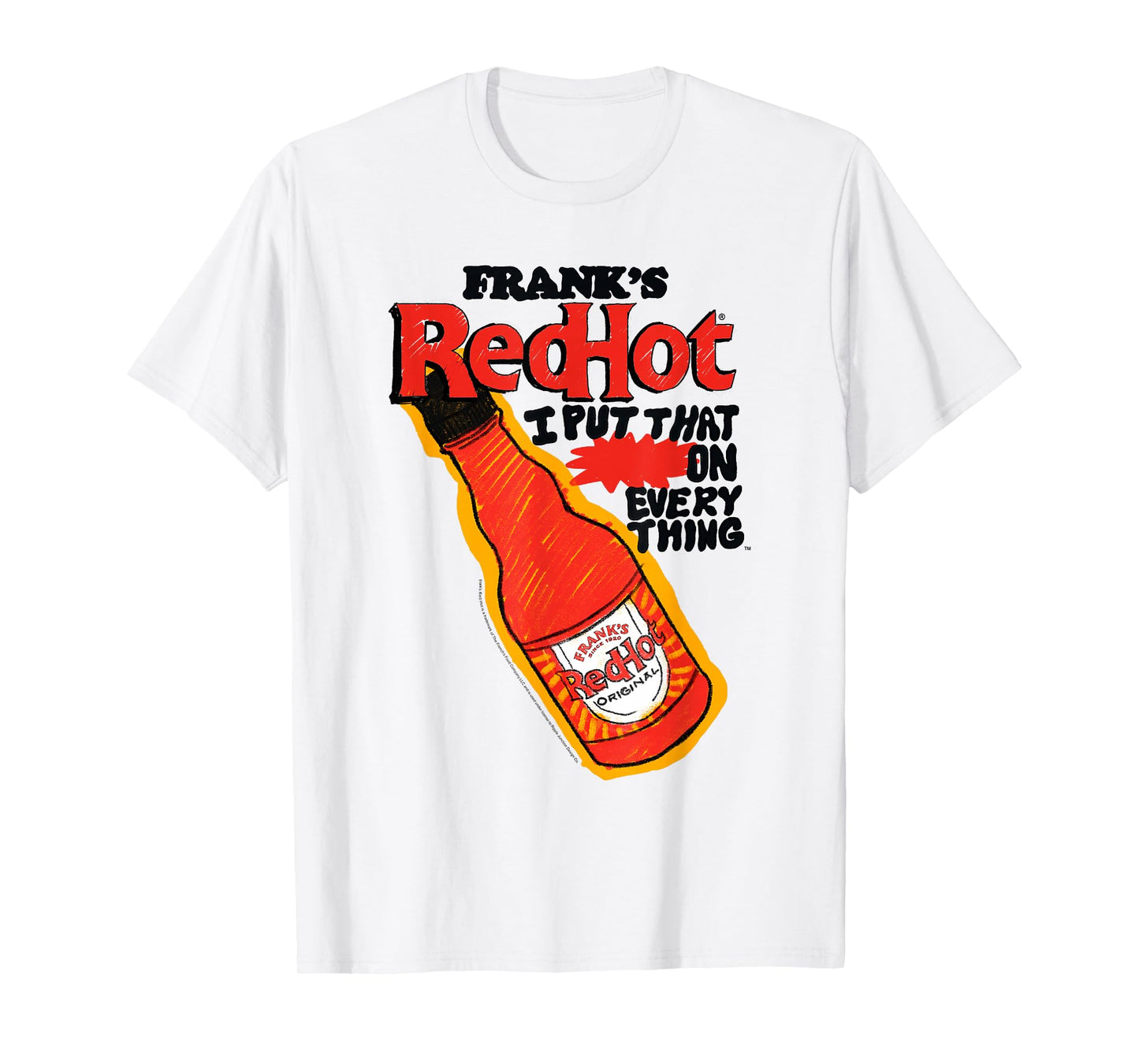 Frank’s RedHot Sauce Original Bottle Illustration T-Shirt