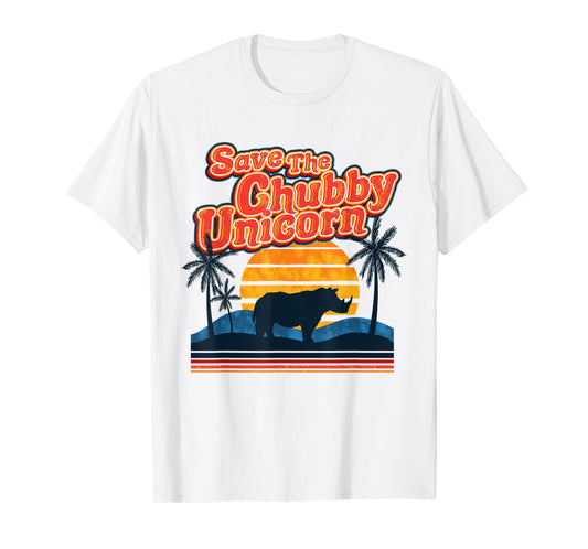 Save The Chubby Unicorns Vintage Novelty T-Shirt