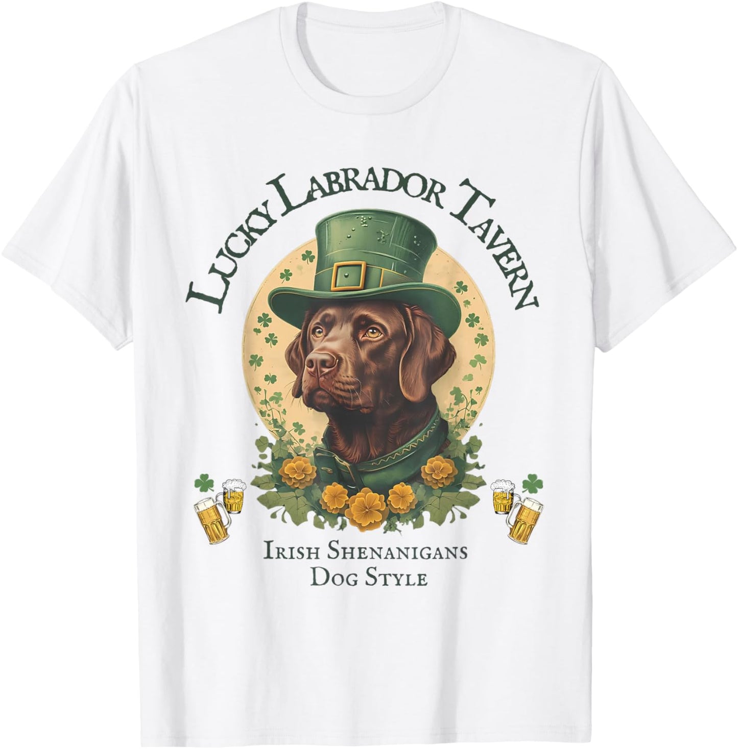 Chocolate Labrador St Paddy's Day Brown Lab Owner Dog Mom T-Shirt