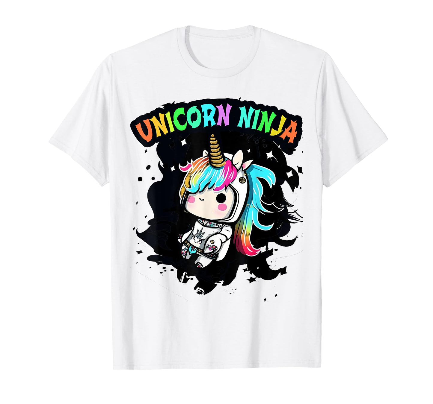 Pink UNICORN NINJA Girls Kids 4 5 6 7 8th Birthday Squad Mom T-Shirt