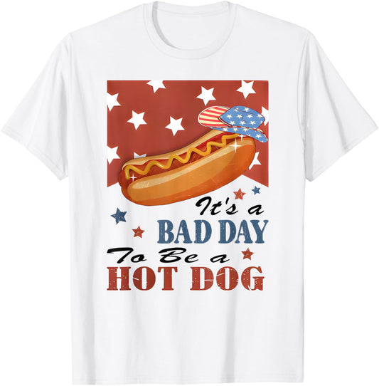 It's a Bad Day To Be a HotDog Cowboy 4th Of July T-Shirt