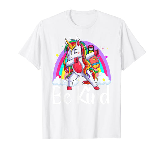 Be Kind Unicorn Rainbow Unity Day Orange Anti Bullying 2023 T-Shirt