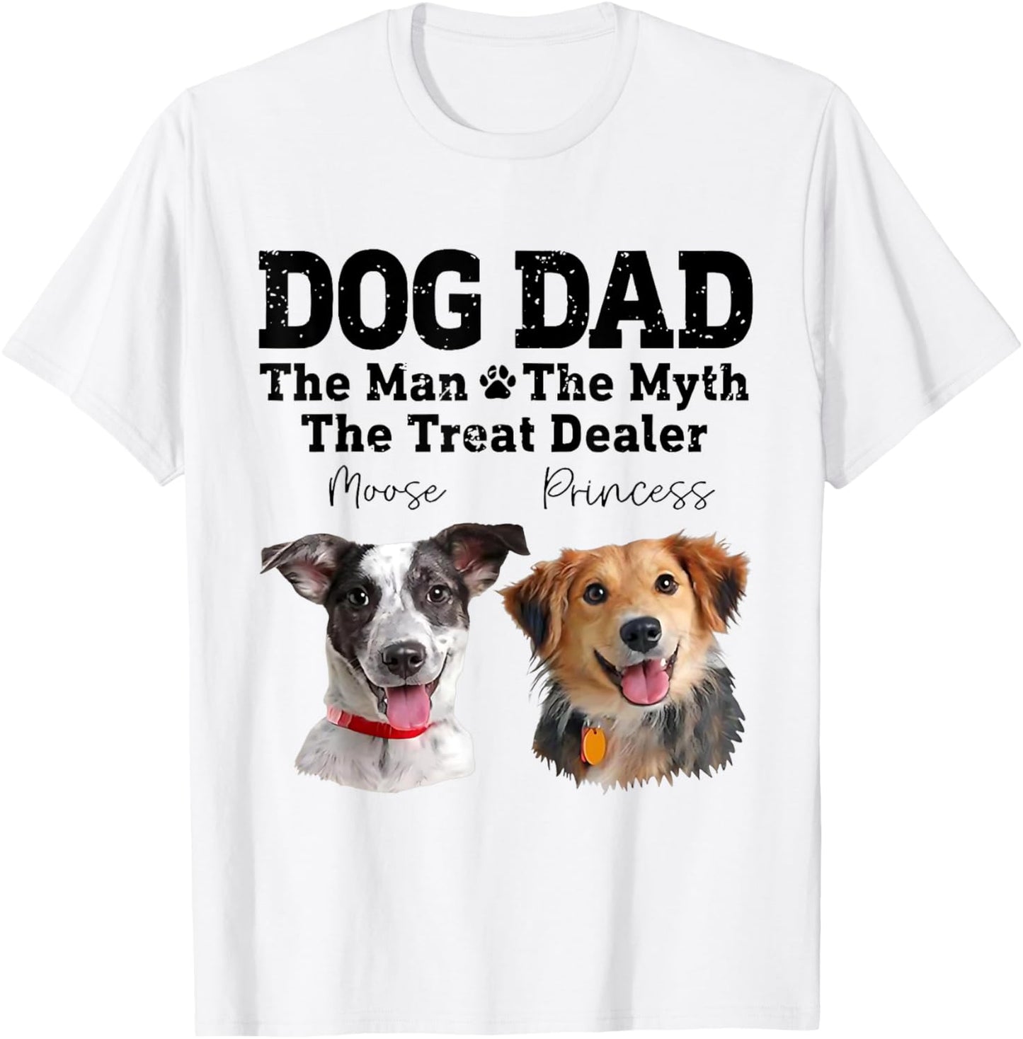 Dog Dad Man Myth Snack Treat Dealer Funny Dog Lovers T-Shirt