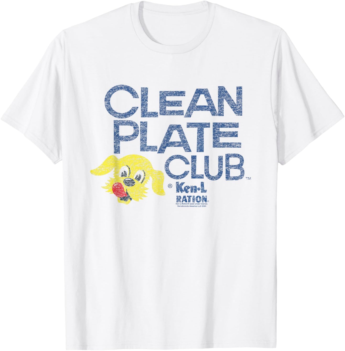 Clean Plate Club Distressed Retro Dog Food T-Shirt