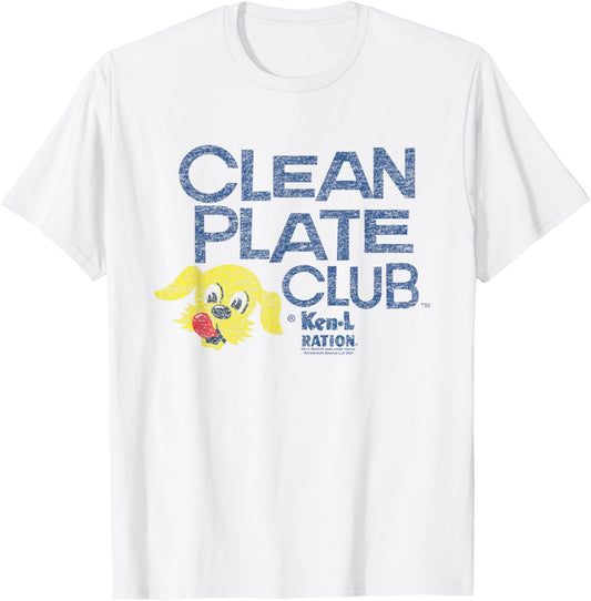 Clean Plate Club Distressed Retro Dog Food T-Shirt