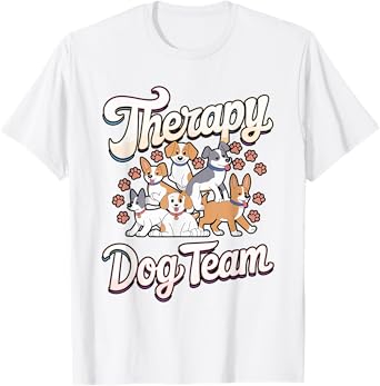 Therapy Dog Team Matching Therapy Dog Handler T-Shirt for Men Women