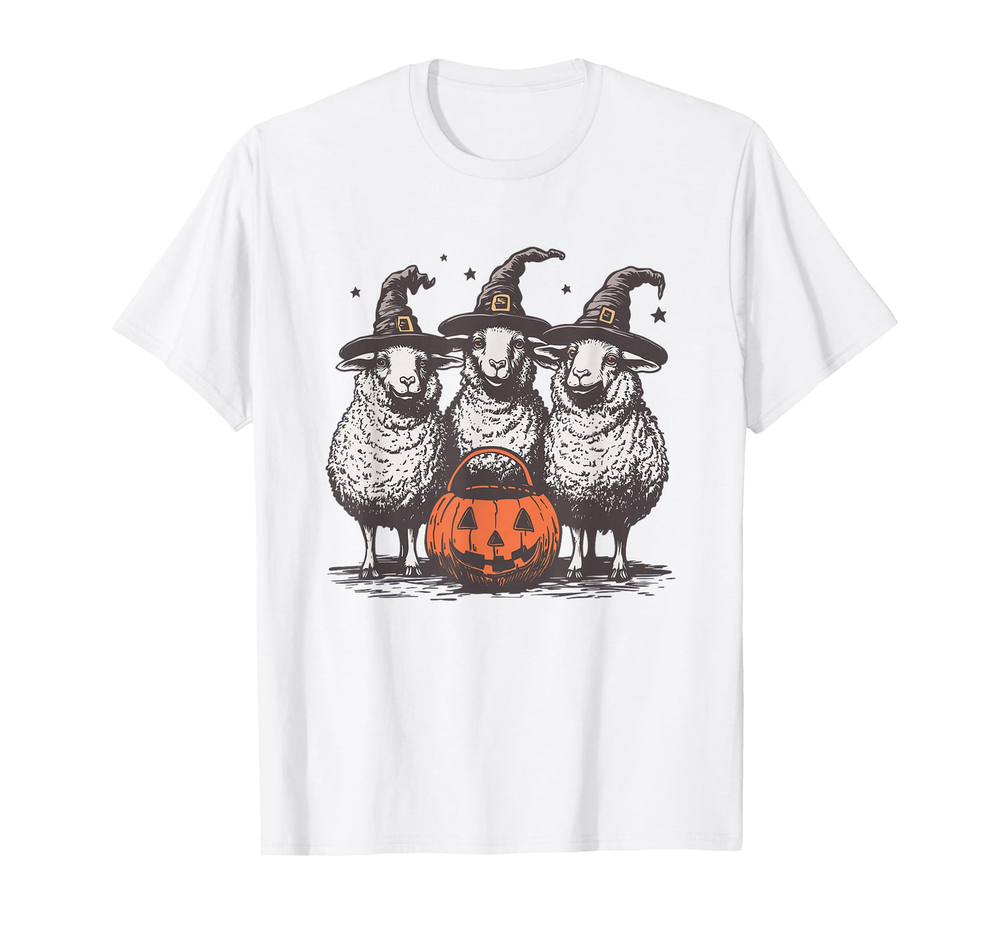 Witch Sheep Halloween Sheep Trick or Treat Sheep Farm Animal T-Shirt