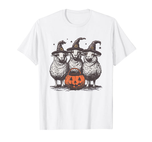 Witch Sheep Halloween Sheep Trick or Treat Sheep Farm Animal T-Shirt