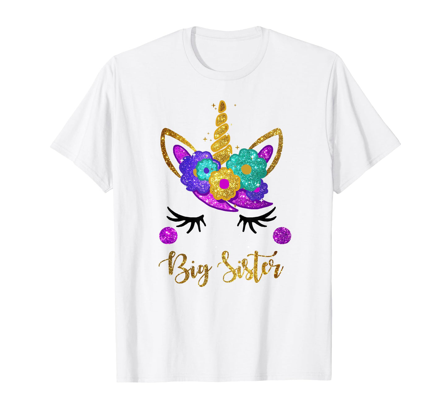 Big Sister Unicorn Birthday Girl T-Shirt Unicorn Gift Womens
