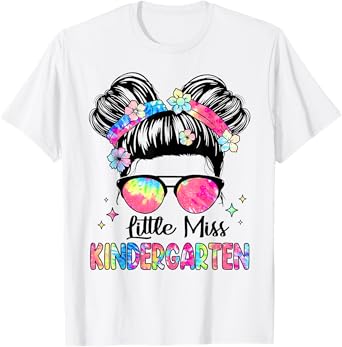 Little Miss Kindergarten Girls Kids Back To School Kinder T-Shirt