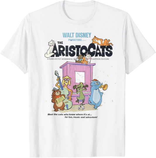Disney The Aristocats Cats Playing Piano T-Shirt