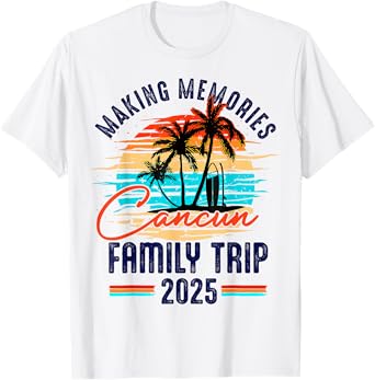 Family Cancun Vacation 2025 Summer Vacation Matching Group T-Shirt