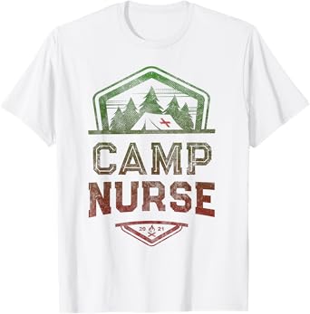CAMP NURSE Medical Staff Summer Campground Team Vintage T-Shirt