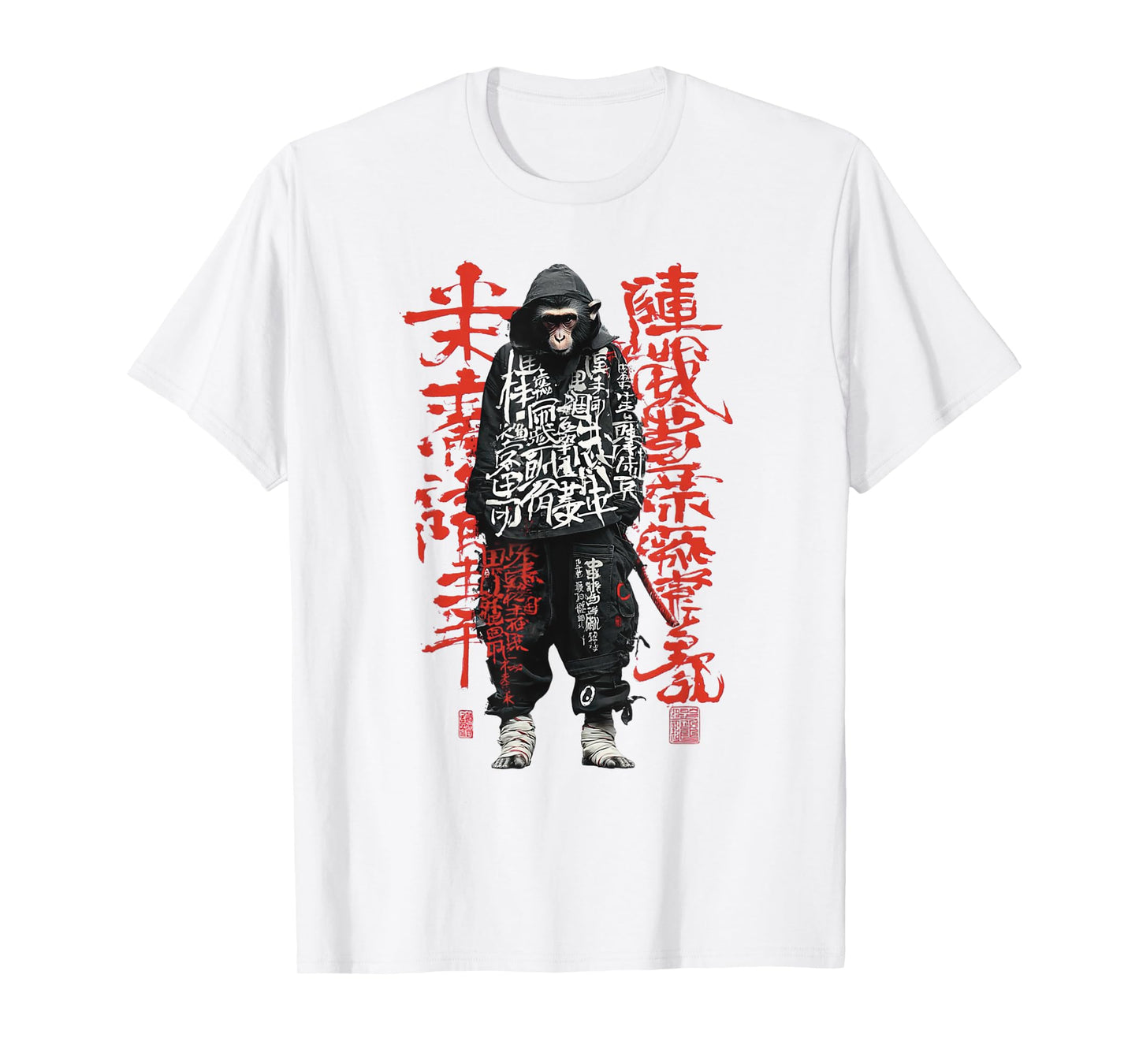 Graffiti Monkey Japanese Urban Streetwear T-Shirt