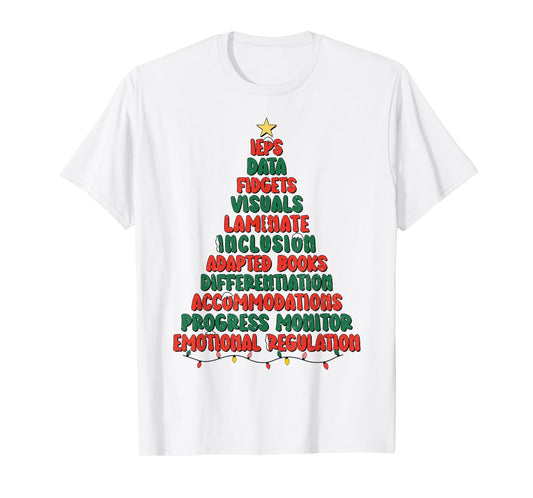 Special Ed Teacher Christmas Tree Sped Special Education T-Shirt