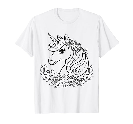 Cute Unicorn to Paint and Color for Kids T-Shirt