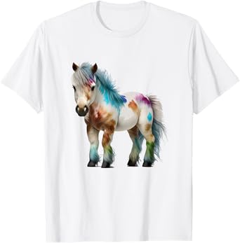 Funny Miniature Horses Gifts Mini Horse Pet Tiny Horse Lover Pony Tie Dye T-Shirt