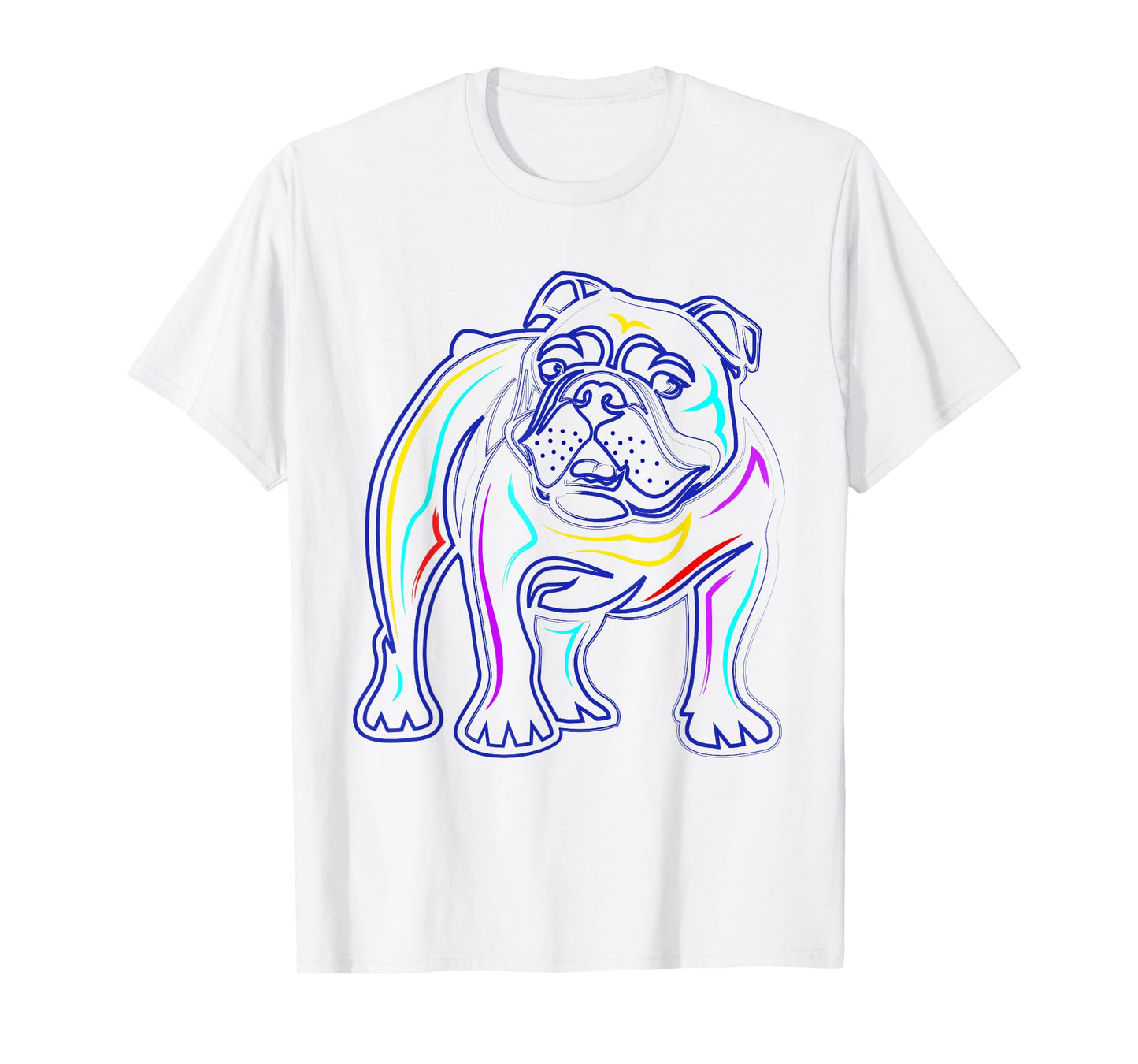 English Bulldog Lovers Shirts | Line Drawing Artsy Bulldog T-Shirt