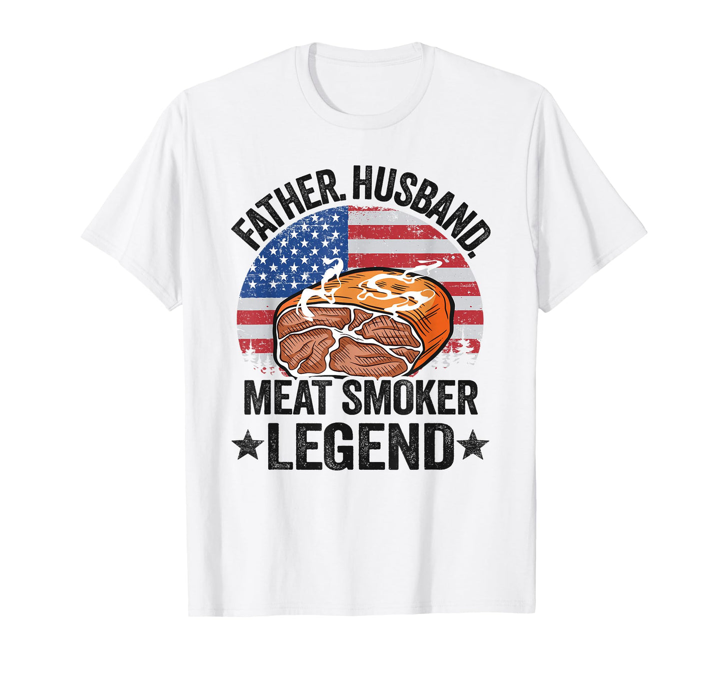 Father Husband Meat Smoker Legend Brisket Dad Meat Smoking T-Shirt