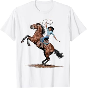 Western Black Cowgirl Rodeo Melanin African American History T-Shirt