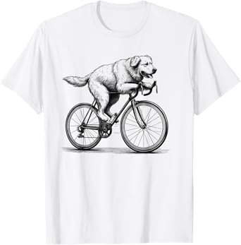 Golden Retriever Riding A Bike Bicycle Cycling Biker Lover T-Shirt