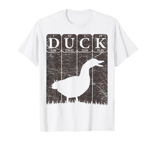 Duck Periodic Table Elements Duck Farmer Retro T-Shirt