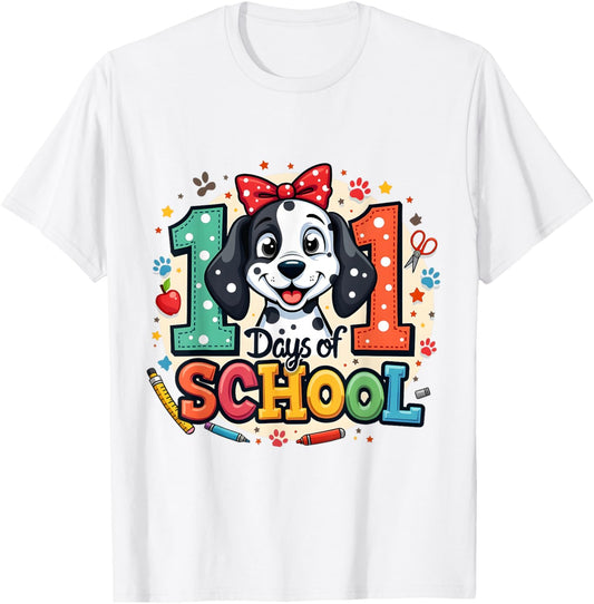 Funny 101 Days of School 100 Days of School Funny Cute Dogs T-Shirt