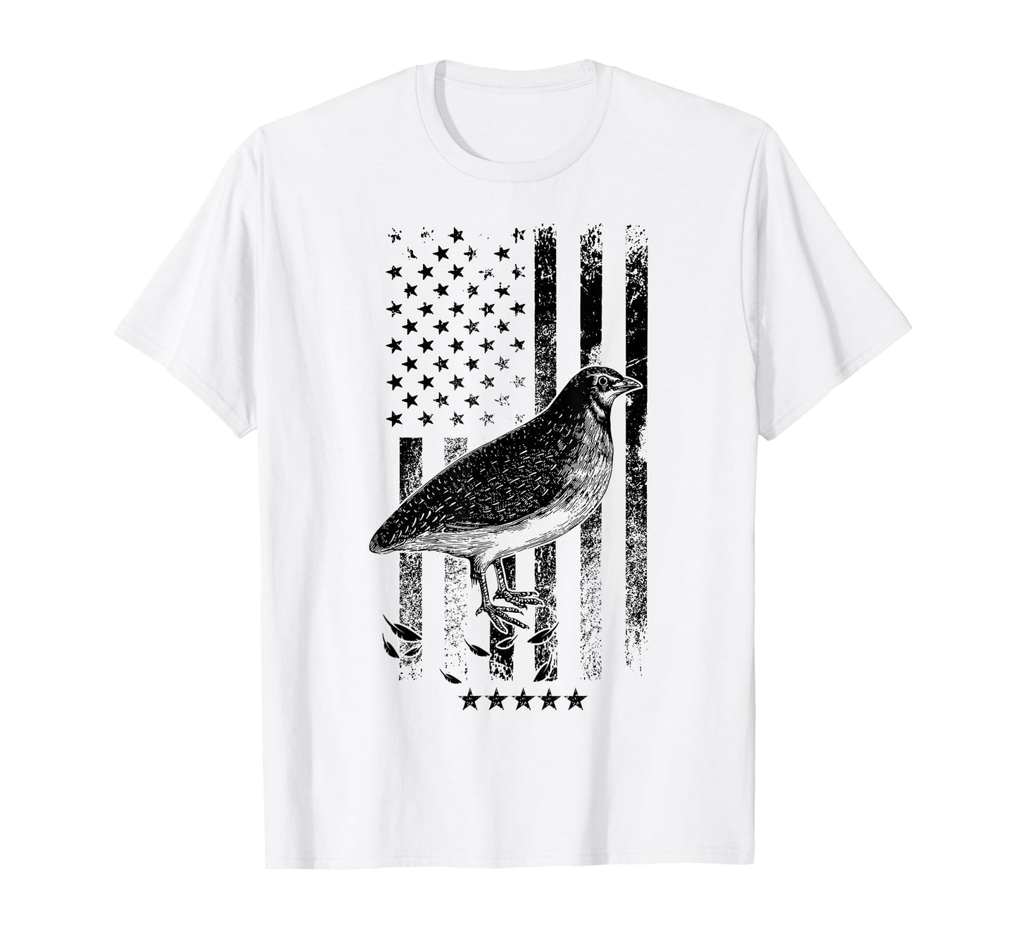 USA American Flag Hunters - Hunting Quail Bird T-Shirt