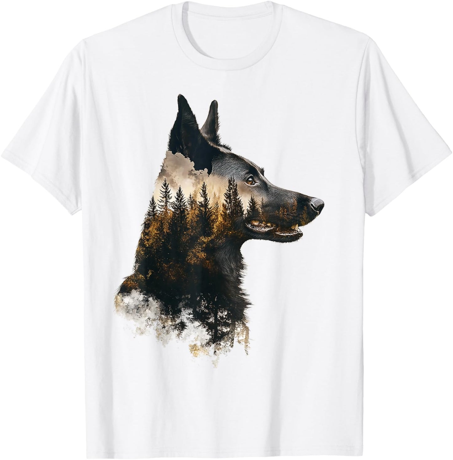 Belgian Malinois Dog Motif Pet Art Belgian Malinois T-Shirt