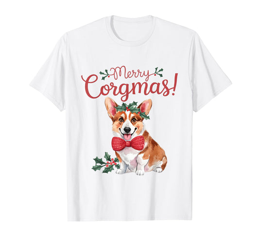 Christmas Dog Corgi Men Women Kids T-Shirt