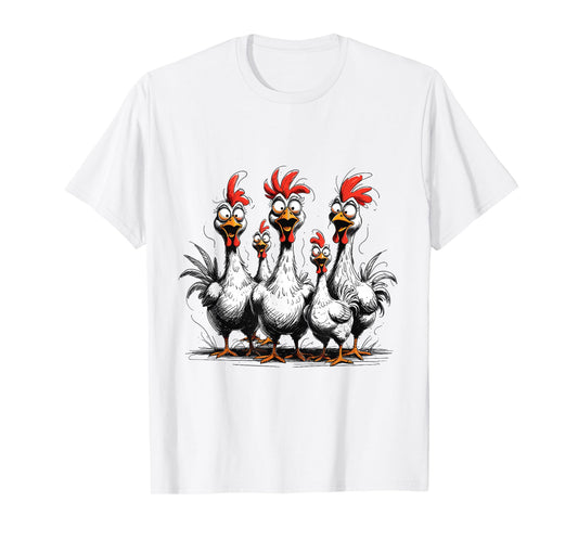 Crazy Chickens Tees- Funny Farm Animal Tee for Chicken Lover T-Shirt