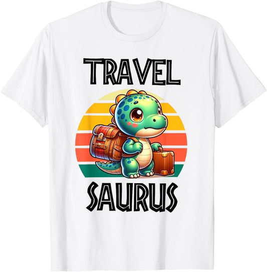 Travel Saurus Funny T-Rex T-Shirt