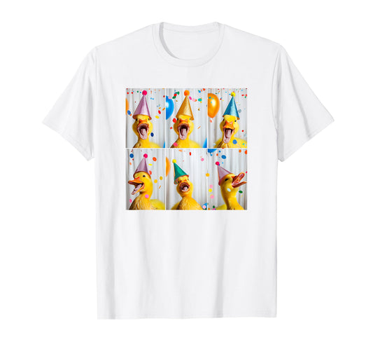 Happy Duck Face Farmyard Chick Colorful Bird Birthday Duck T-Shirt