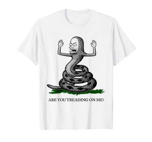 are You Treading On Me Gadsden Snake Satire Patriotic Funny T-Shirt