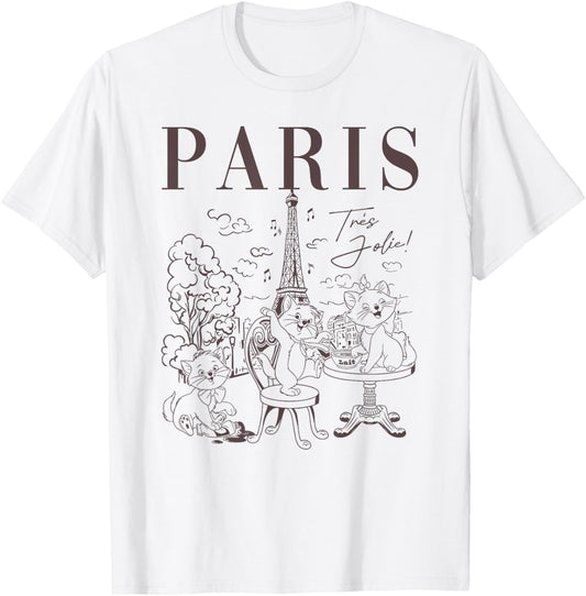 Disney The Aristocats Marie Tolouse And Berlioz In Paris T-Shirt