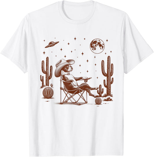 Boston Terrier Lover Dog Mom Howdy Western Life UFO Space T-Shirt