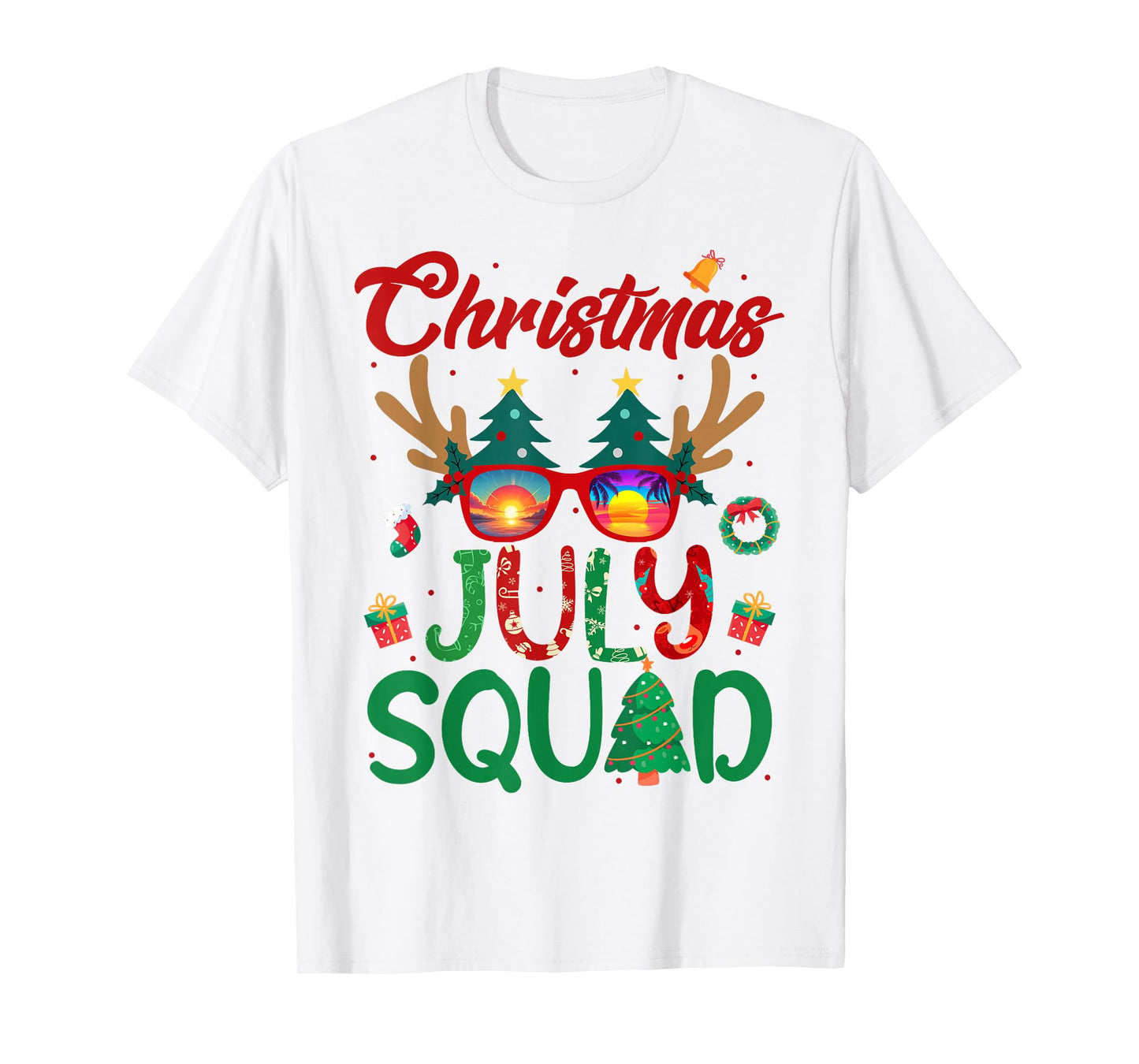 Christmas In July Squad Funny Summer Xmas Men Women Kids T-Shirt