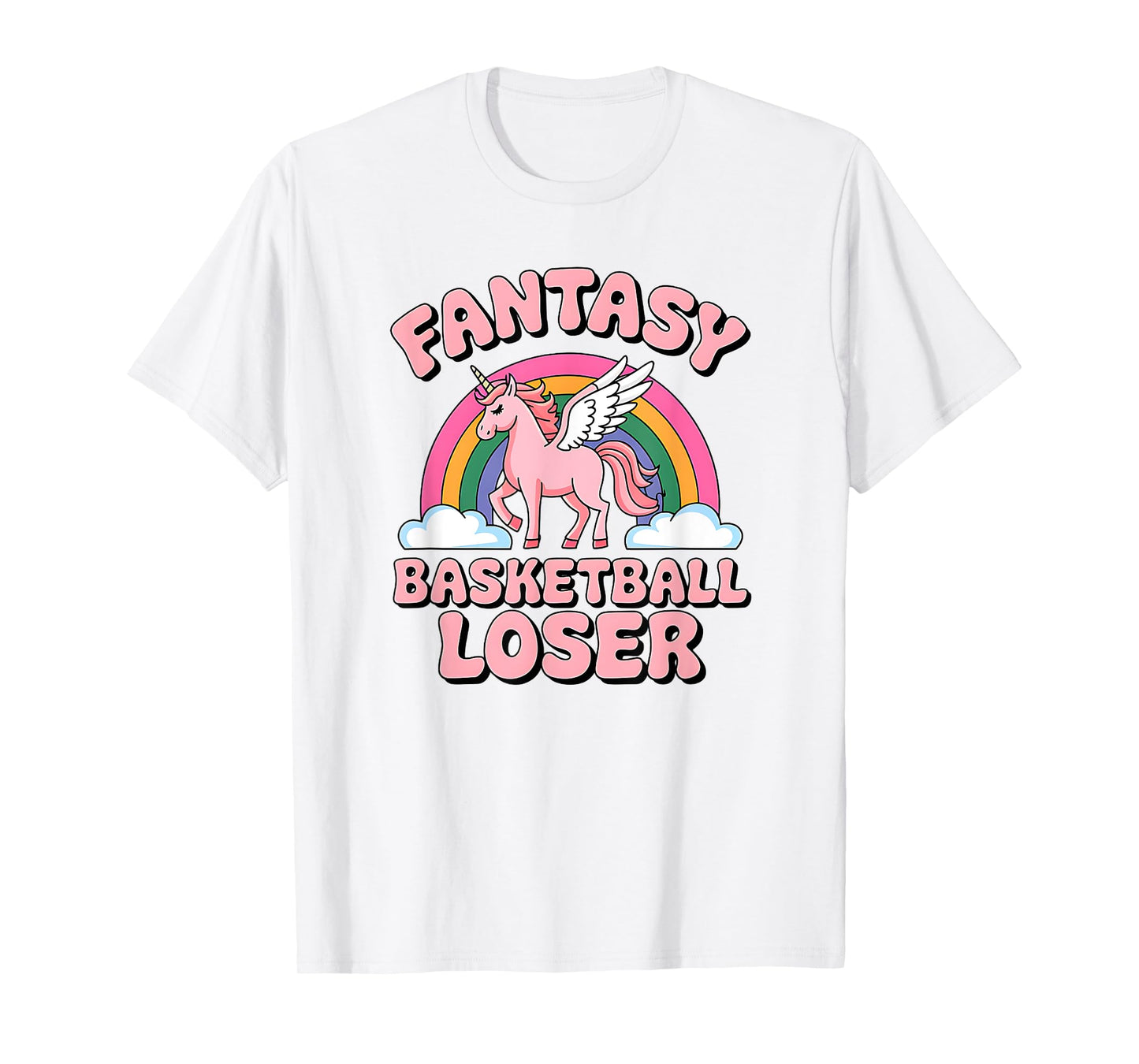 Fantasy Basketball Loser Unicorn Shirt For Bad Players T-Shirt