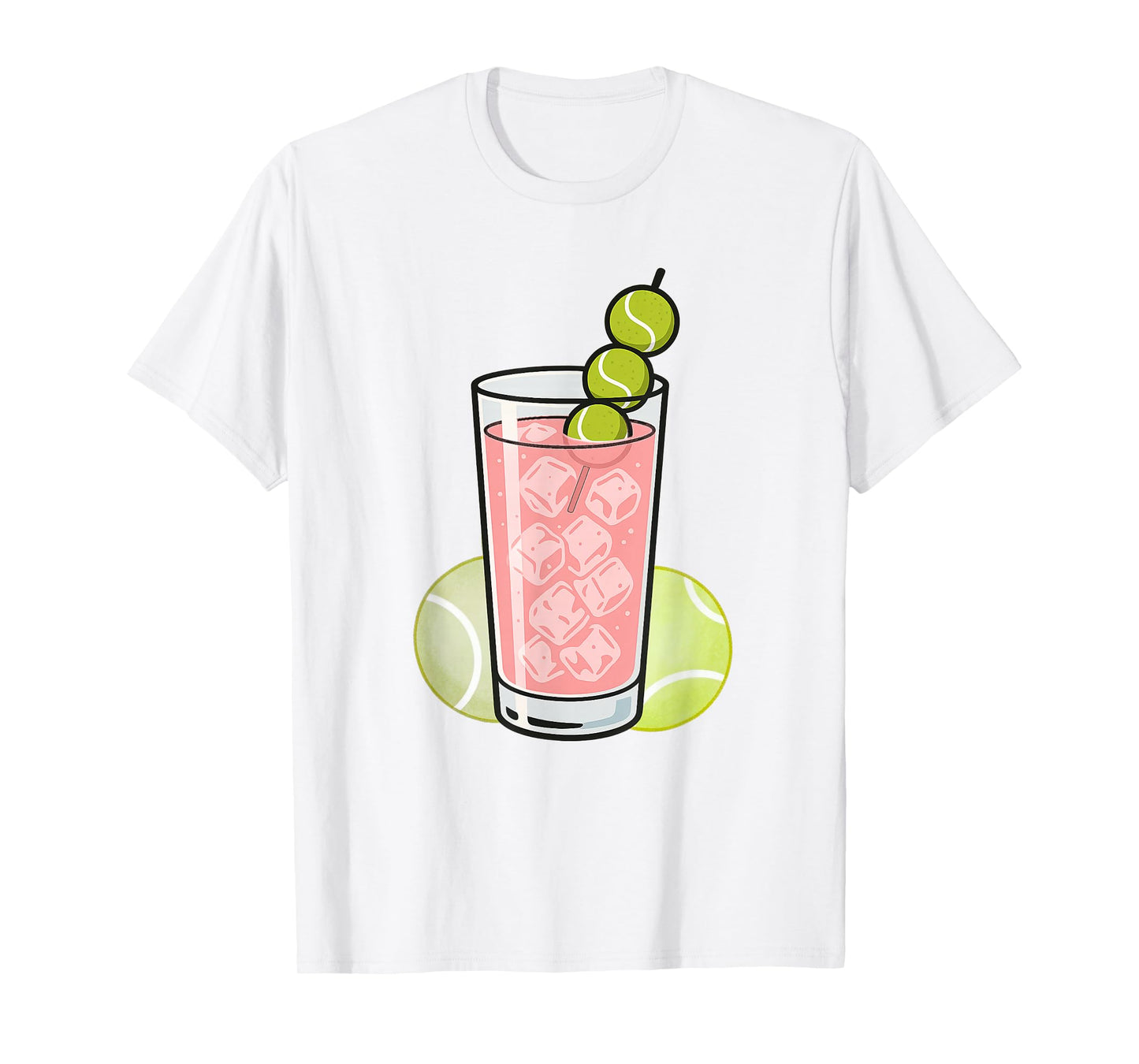 Pink Honey Deuce Cocktail Tennis Balls T-Shirt