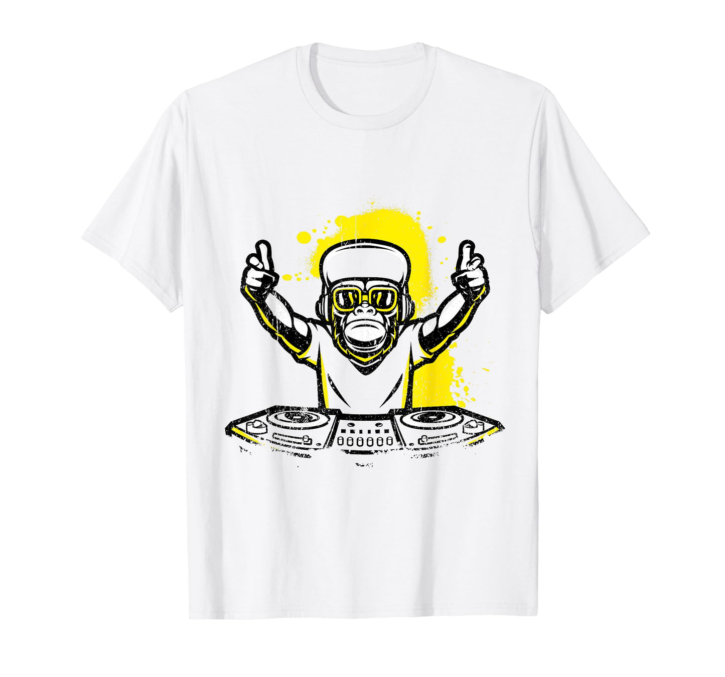 DJ Monkey Music Party Fun Sunglasses Fun Dancing Club T-Shirt