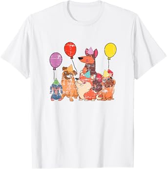 Cute Dog Owner Birthday Animal Kids Celebration Party Dog T-Shirt