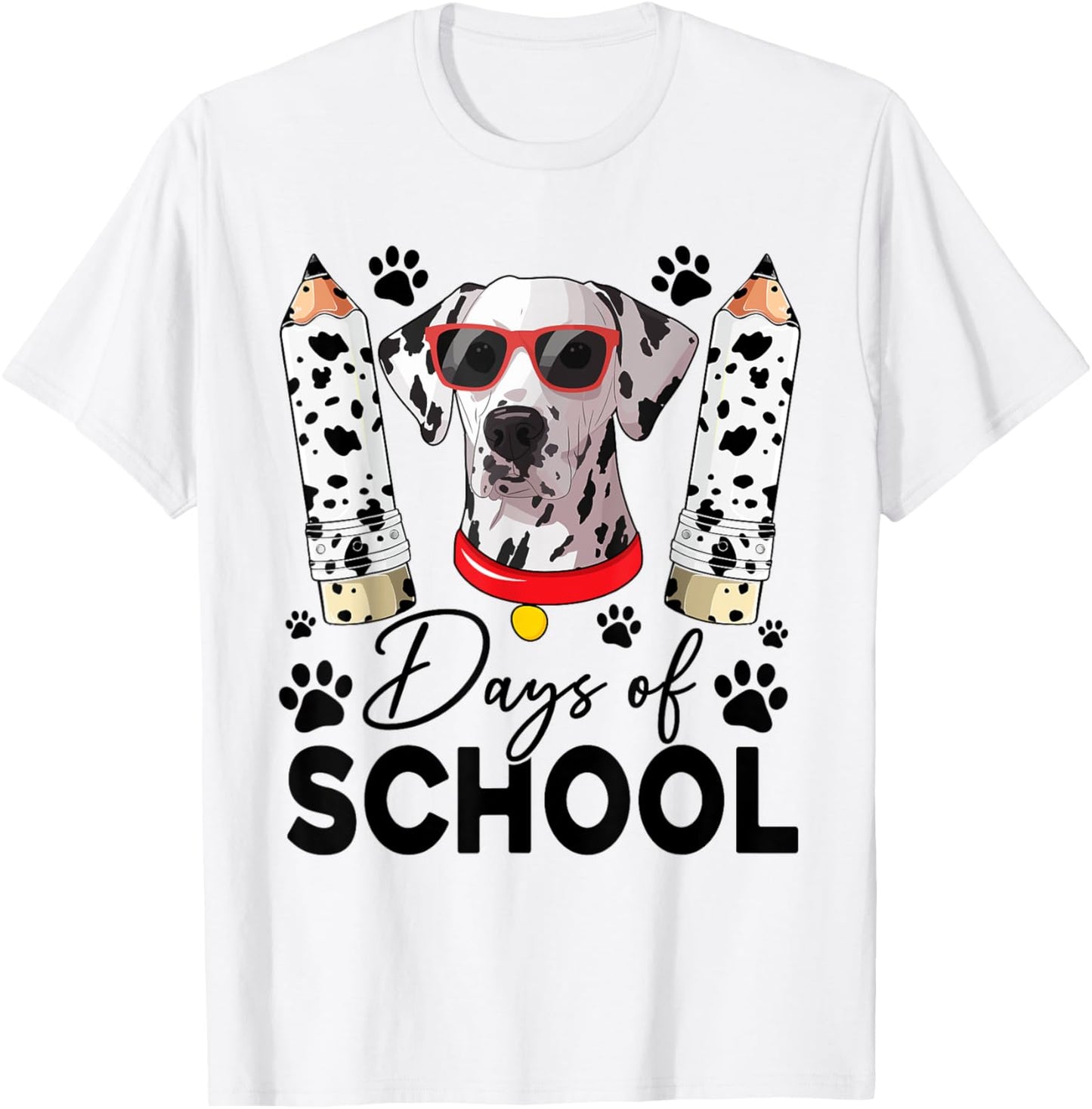 100 Days Of School Dalmatian Dog Boy Kid 100th Day Of School T-Shirt