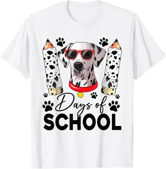 100 Days Of School Dalmatian Dog Boy Kid 100th Day Of School T-Shirt