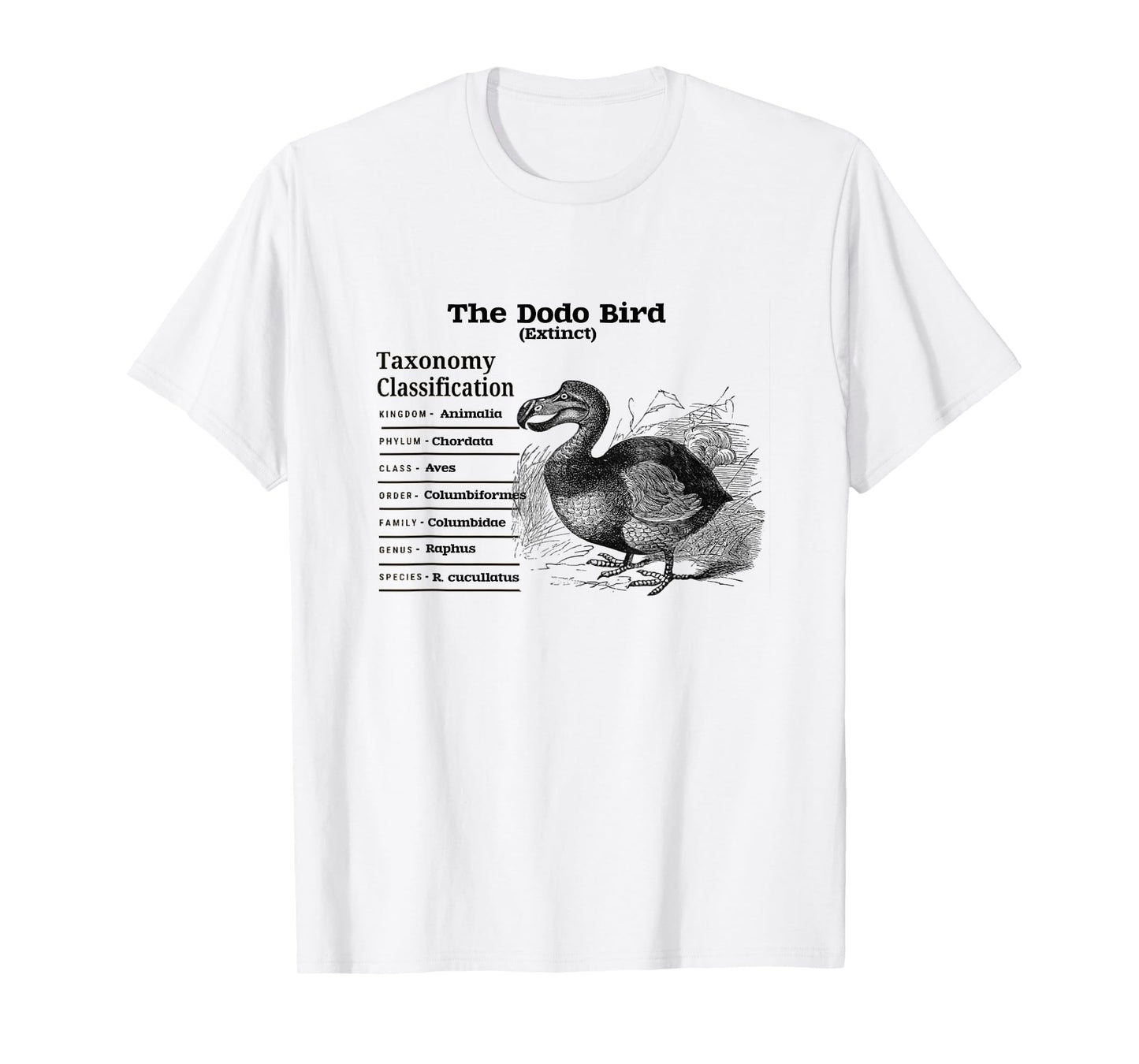 The Dodo Bird Taxonomy Classification T-Shirt
