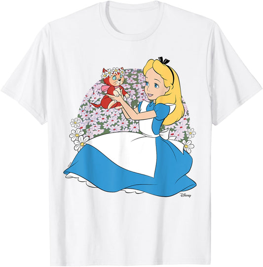 Alice In Wonderland - Dinah The Cat Flower Crown T-Shirt