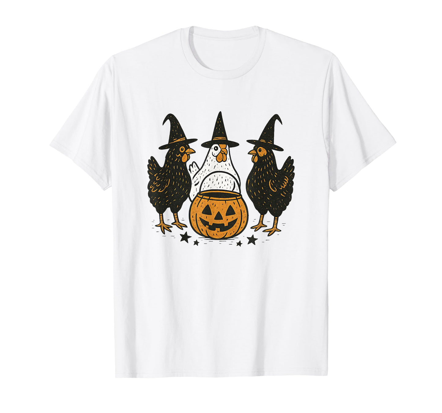 Witch Chickens Funny Halloween Costume Graphic T-Shirt