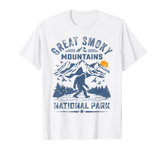 Great Smoky Mountains National Park Sunset Bigfoot Sasquatch T-Shirt