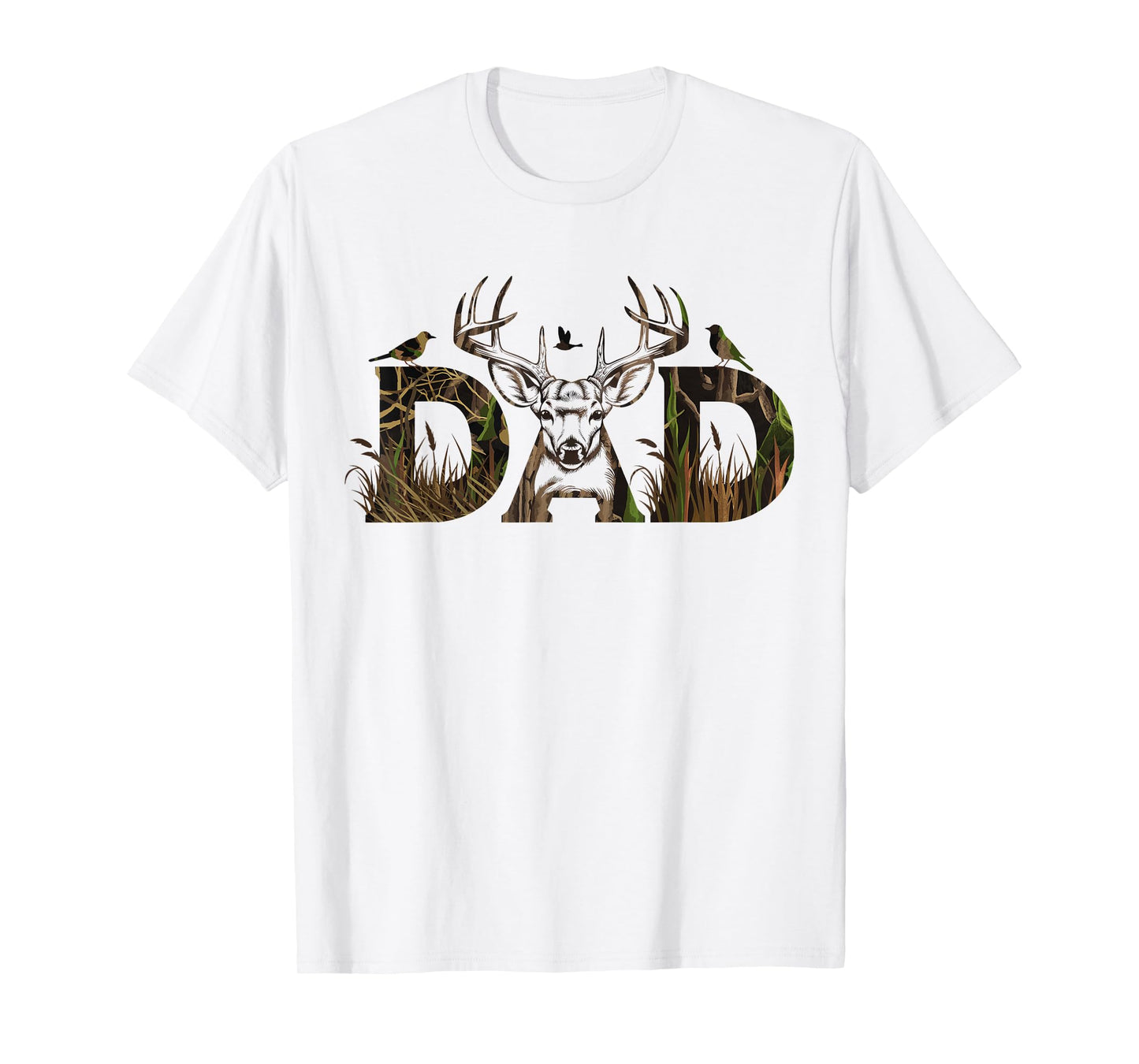 Camo Deer Hunting Dad T-Shirt Hunting Dad Apparel T-Shirt