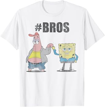 Spongebob Squarepants And Patrick Hashtag Bros Funny T-Shirt T-Shirt