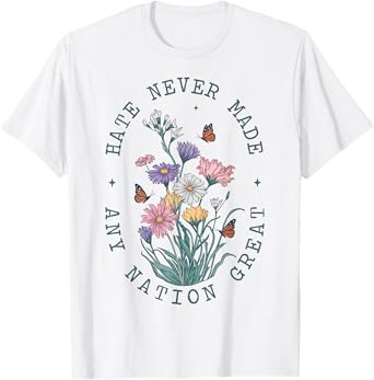 Floral Butterflies Democrat President Liberal T-Shirt
